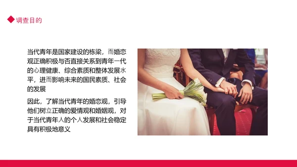 当代青年大学生婚恋意愿调查PPT模板