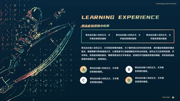 未来科技太空人教学汇报PPT模板