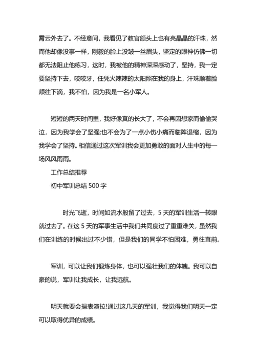 初中军训总结800字.docx