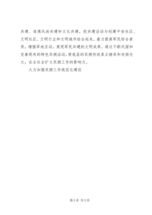 大力加强双拥工作规范化建设 (4).docx