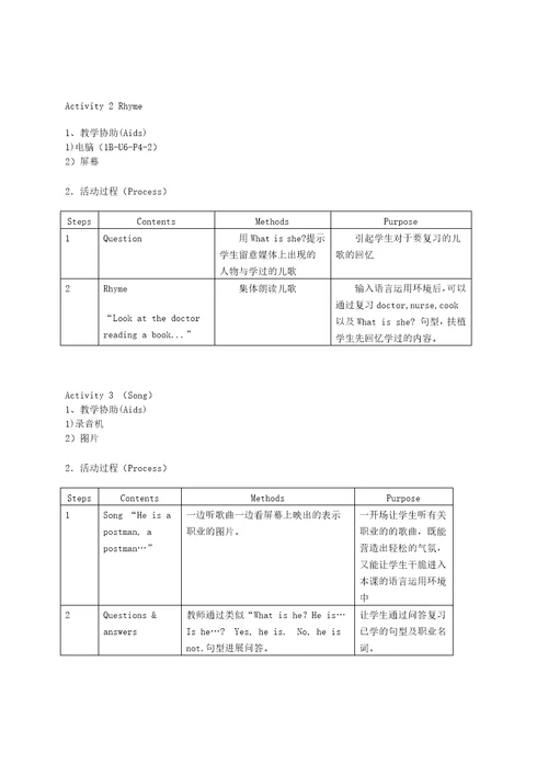 一年级英语下册1bunit6farmerandfisherman46教案沪教牛津版