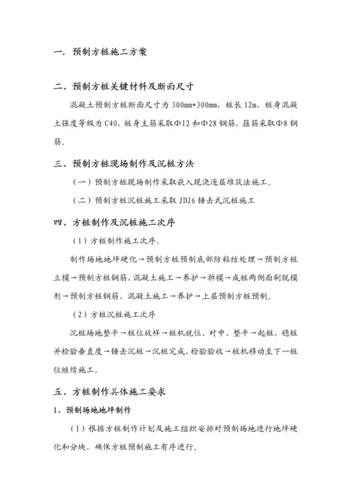 混凝土方桩综合标准施工专业方案.docx