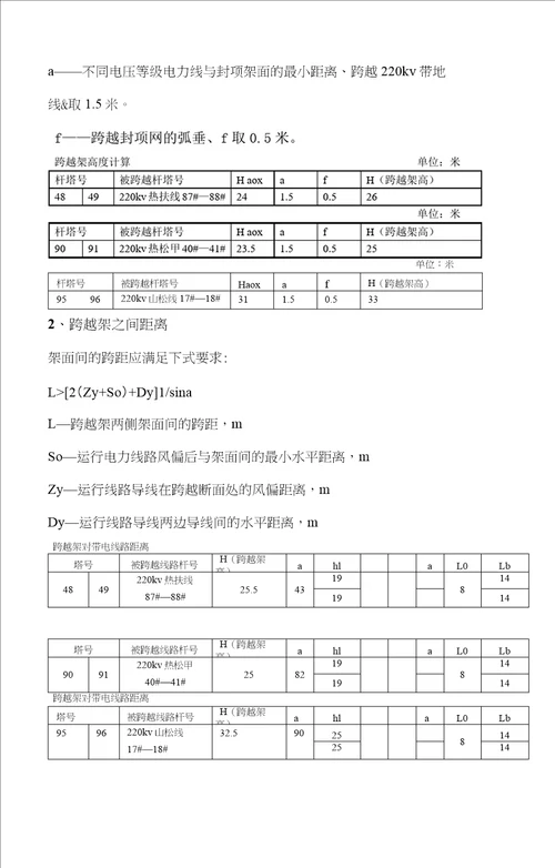 跨越带电220kV线路方案改