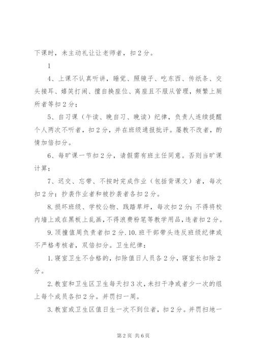 初中班级管理奖惩制度.docx