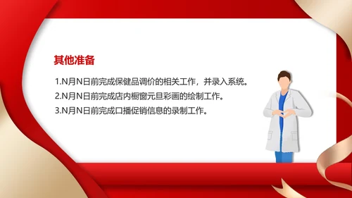 红色简约风医生药店活动策划PPT模板
