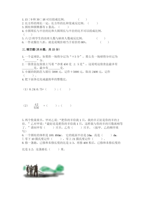 宝清县六年级下册数学期末测试卷（模拟题）.docx