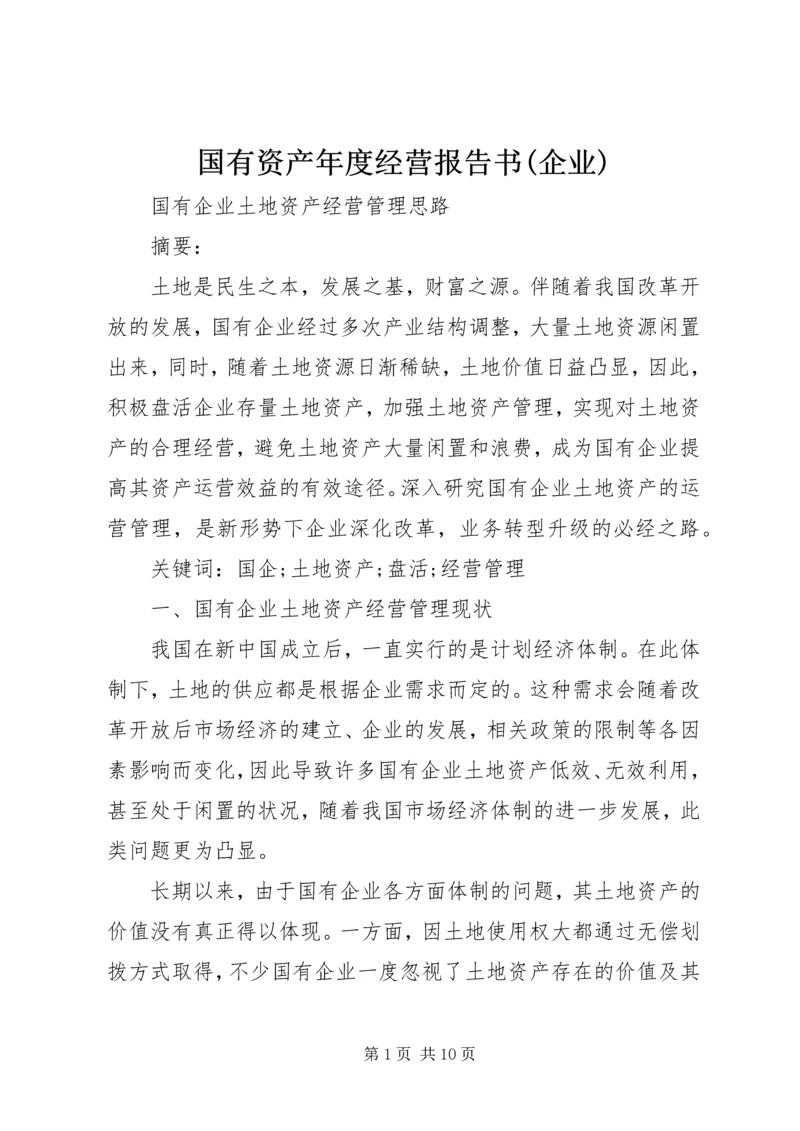 国有资产年度经营报告书(企业) (5).docx