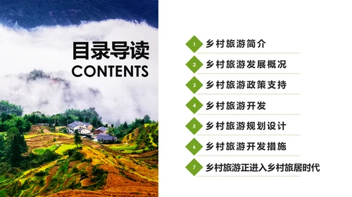乡村旅游规划新农村建设乡村旅游项目PPT模板