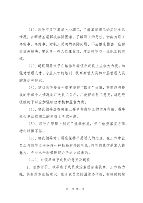 领导班子集体考核的意见及建议.docx