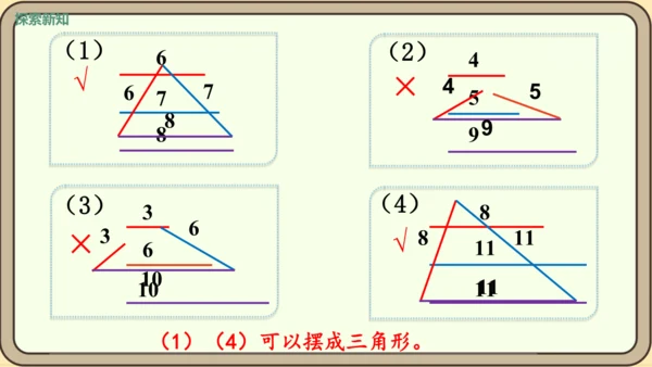 人教版数学四年级下册5.2    三角形三边关系课件(共25张PPT)