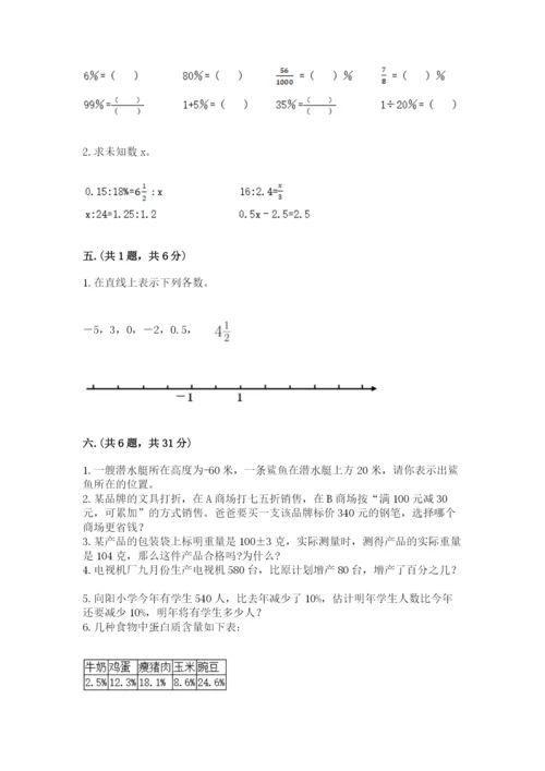 青岛版六年级数学下册期末测试题附答案（预热题）.docx
