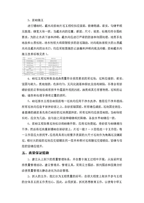 艾坝隧道右幅洞口截水沟施工方案
