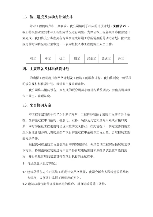 消防工程进度计划及工期保证措施