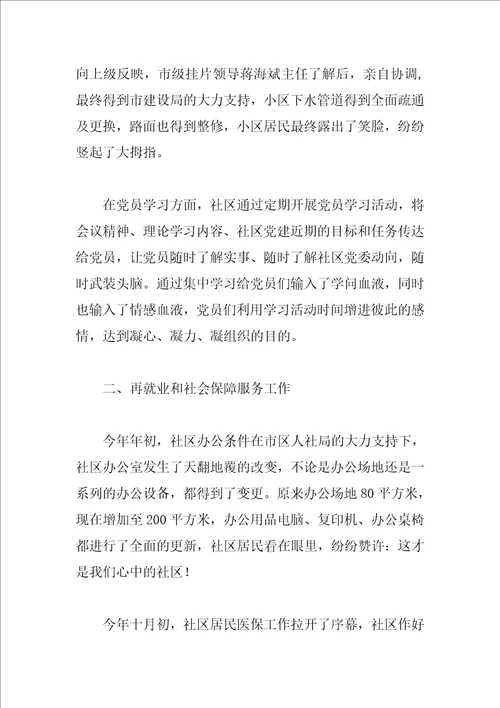 社区专项工作总结
