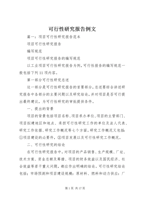 可行性研究报告例文.docx