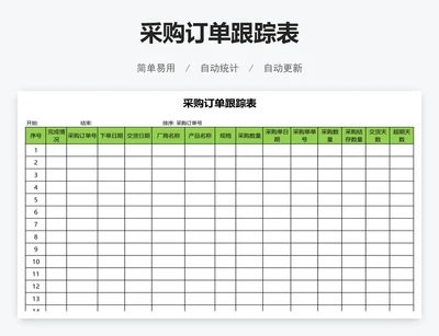 采购订单跟踪表