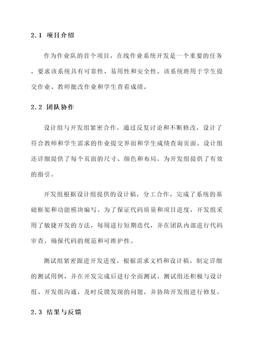 优秀作业队先进事迹