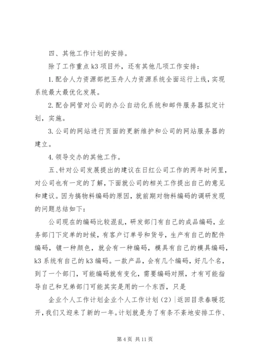 企业个人工作计划3篇.docx