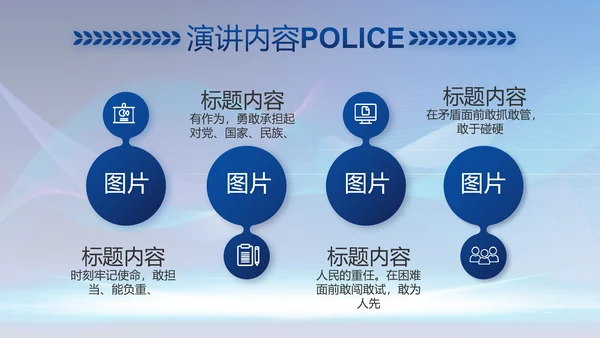 蓝色科技感公安信息化建设总结PPT