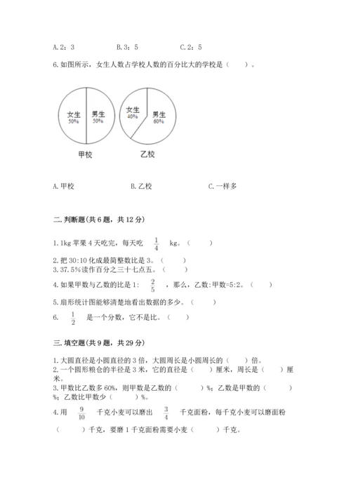 小学数学六年级上册期末测试卷带答案ab卷.docx