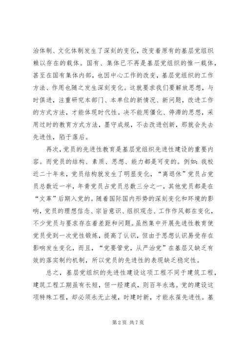 党组织先进性建设思考.docx