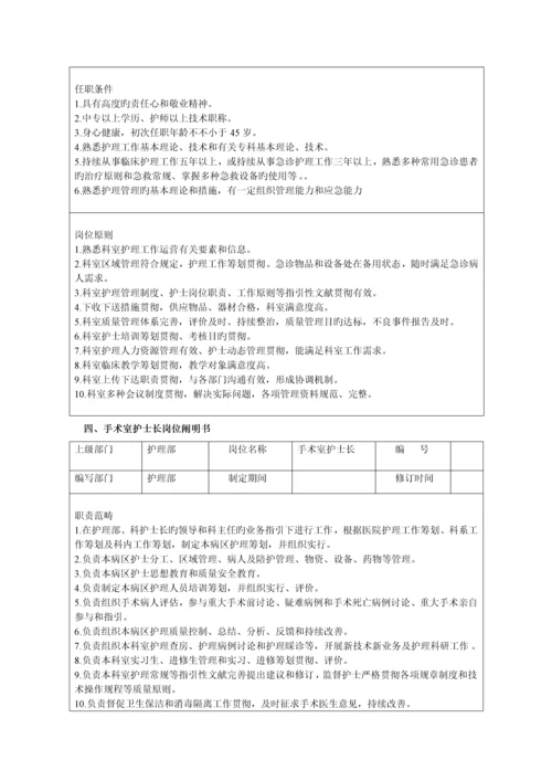 各级护理人员岗位专项说明书.docx