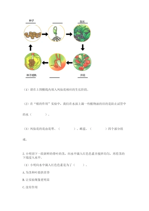 教科版科学四年级下册第一单元《植物的生长变化》测试卷精品【典优】.docx