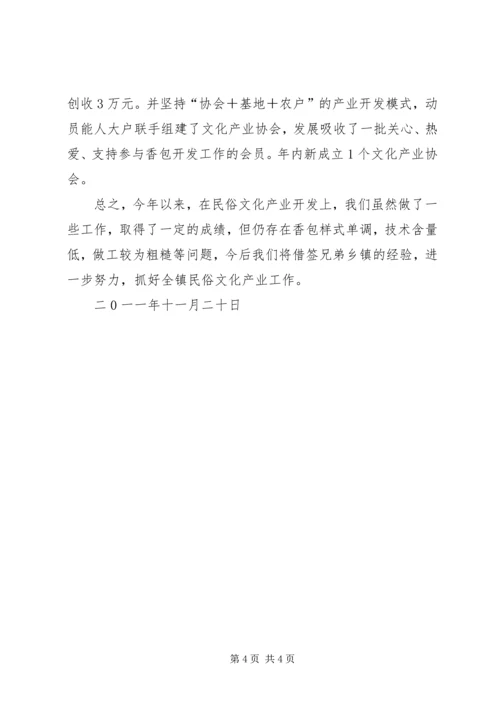 乡镇社区文化产业汇报.docx