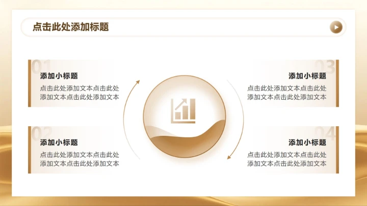 金色商务风年终总结工作汇报PPT模板