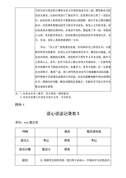 教师党员间谈心谈话记录6篇