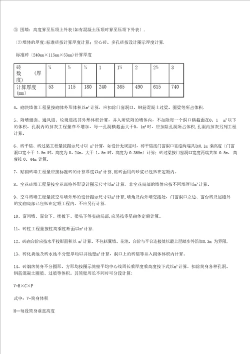 2023年甘肃省建筑与装饰工程预算定额说明含章节说明