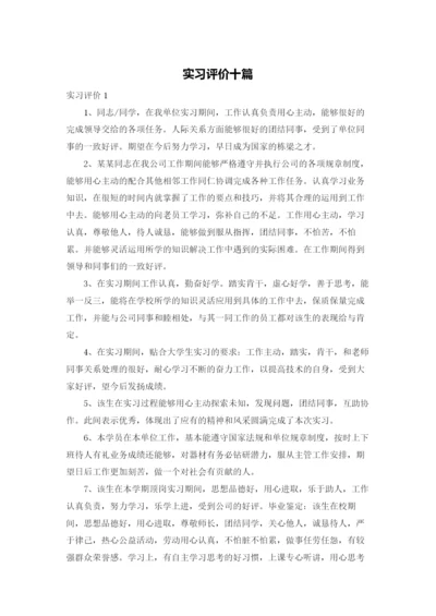 实习评价十篇.docx