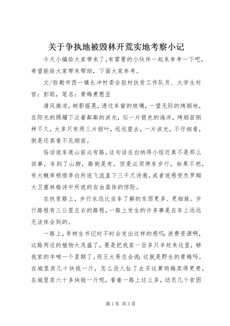 关于争执地被毁林开荒实地考察小记.docx