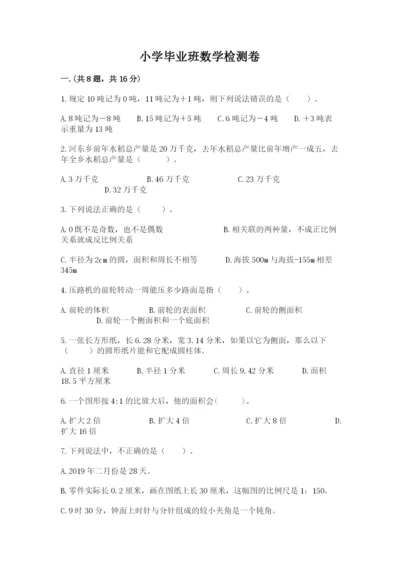 小学毕业班数学检测卷新版.docx