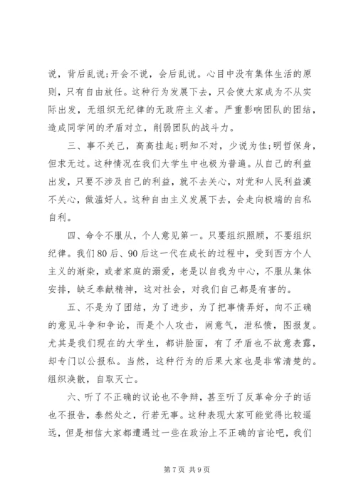 反对自由主义自查报告.docx