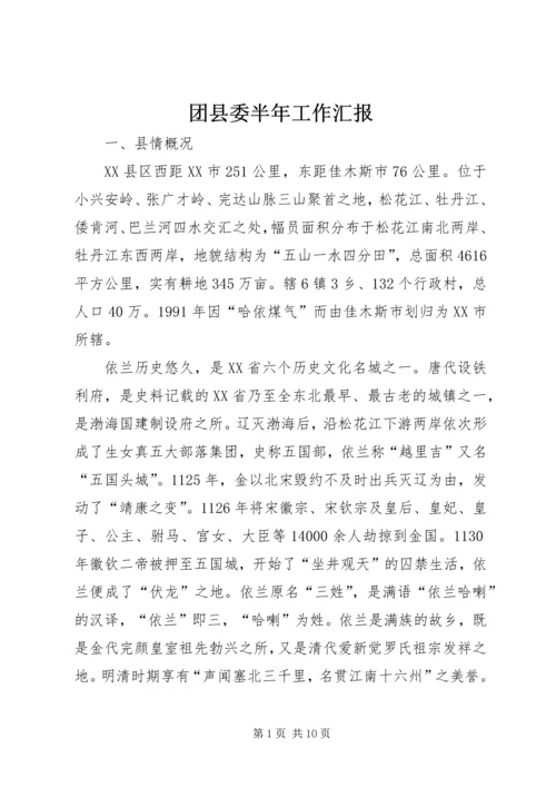 团县委半年工作汇报.docx