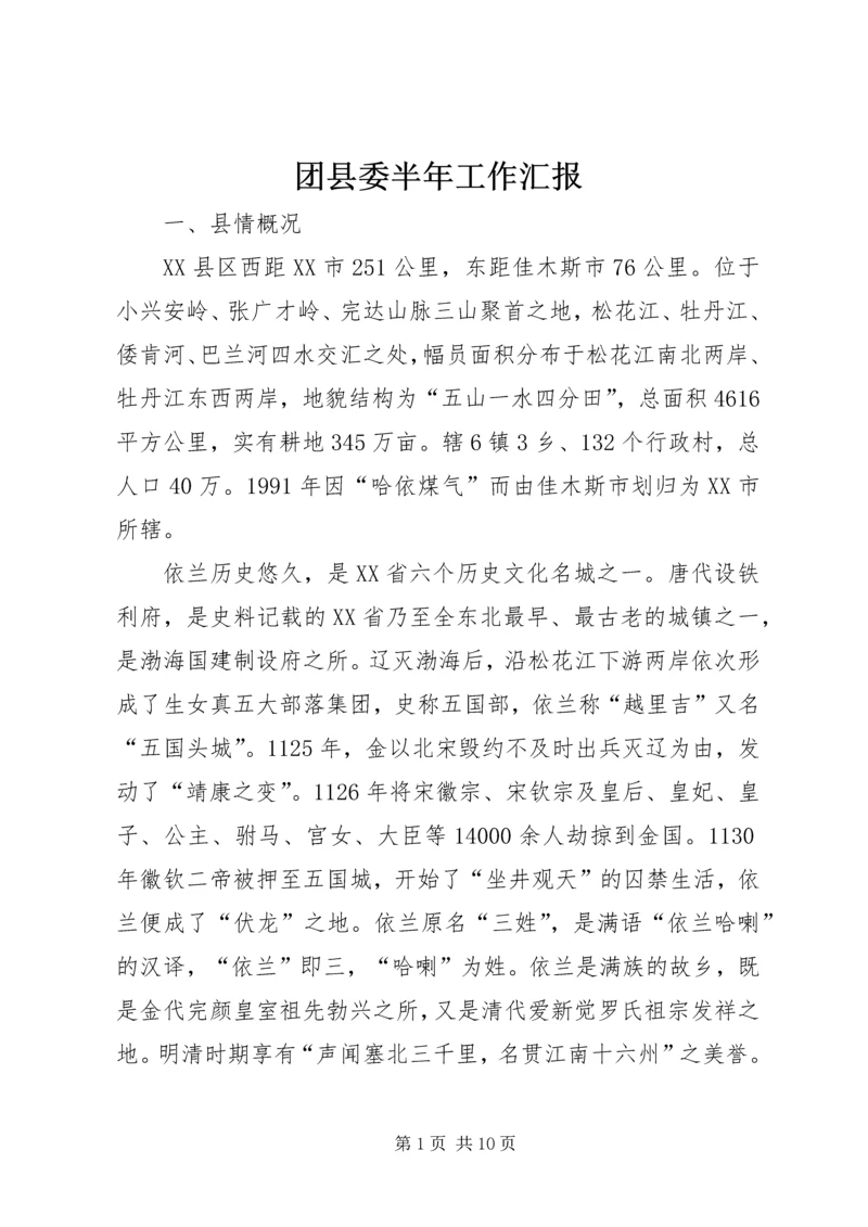 团县委半年工作汇报.docx