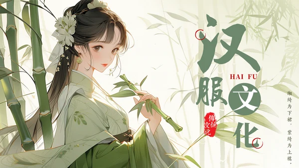 动漫风汉服文化通用PPT模板