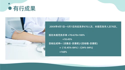 商务风提高手卫生依从性QCC知识培训品管圈医疗质量管理品管圈