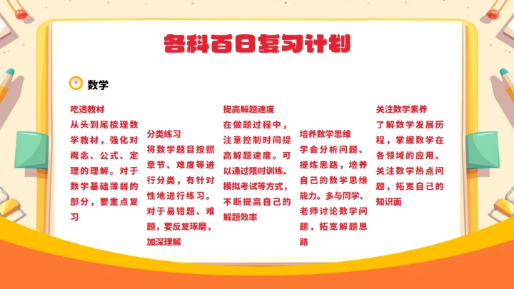 高考倒计时100天中考中高考通用PPT模板