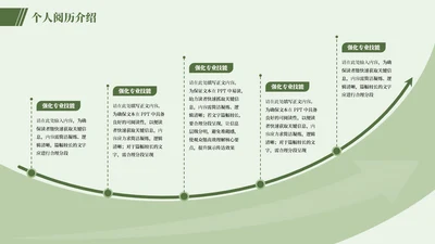 绿色简约风5项流程PPT单页