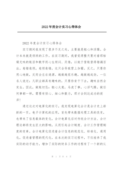 2022年度会计实习心得体会.docx