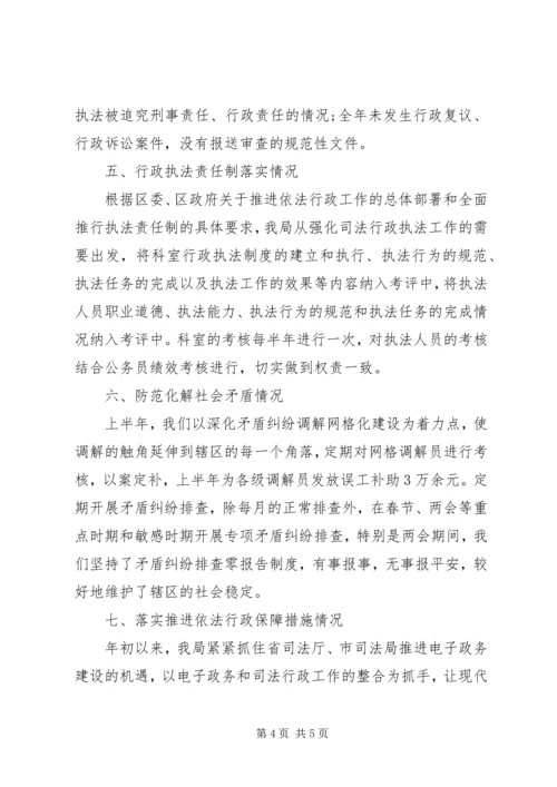 司法局上半年依法行政工作报告 (2).docx