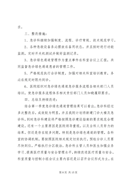 第三季度急诊绿色通道管理督导检查总结.docx