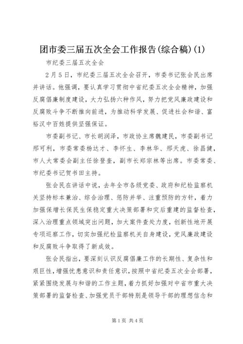 团市委三届五次全会工作报告(综合稿)(2).docx