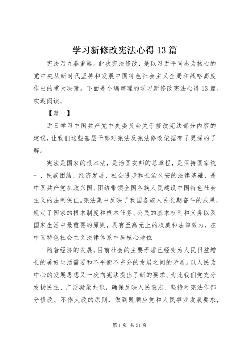 学习新修改宪法心得13篇.docx