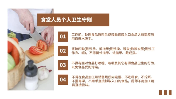 学校食堂食品安全卫生知识培训通用PPT模板