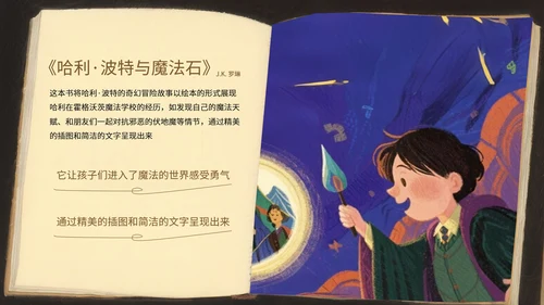 黄色插画风经典绘本故事汇PPT