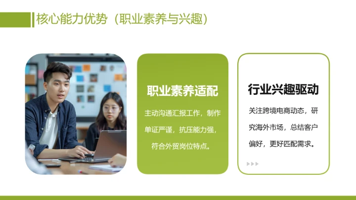 英语专业大学生职业生涯规划发展展示PPT模版