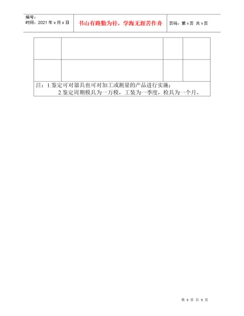 工装模具、自制检具履历表.docx